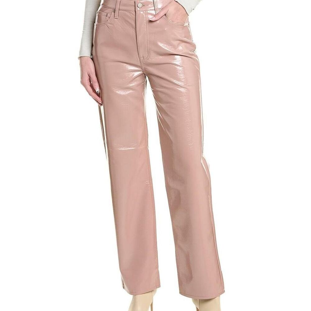Pistola Cassie Super High Rise Straight Pants in Mellow Rose Vinyl